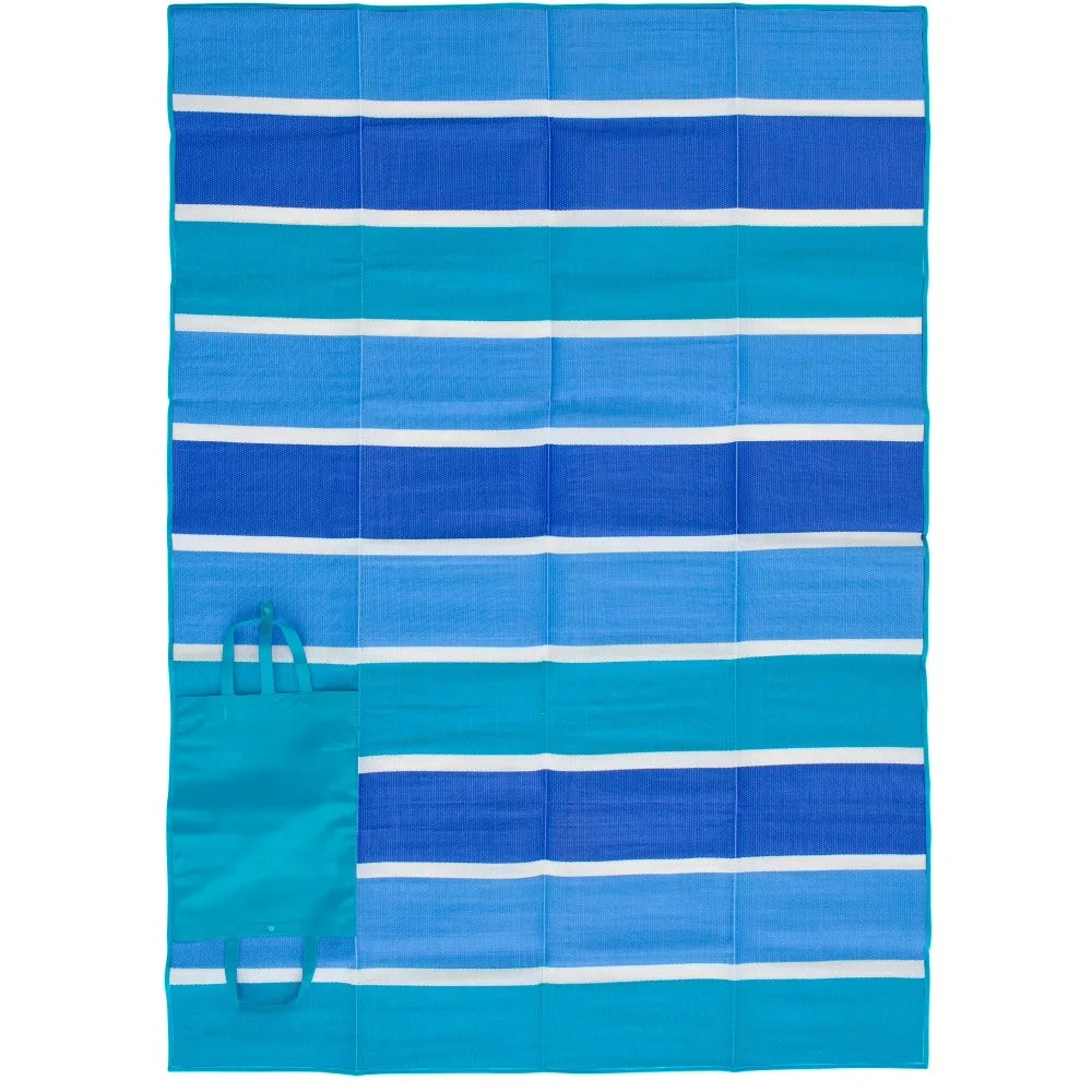 Aqua Blue Waterproof Sand Proof Beach Mat 70x50 Inch Lightweight Portable Outdoor Picnic Blanket for Travel Camping