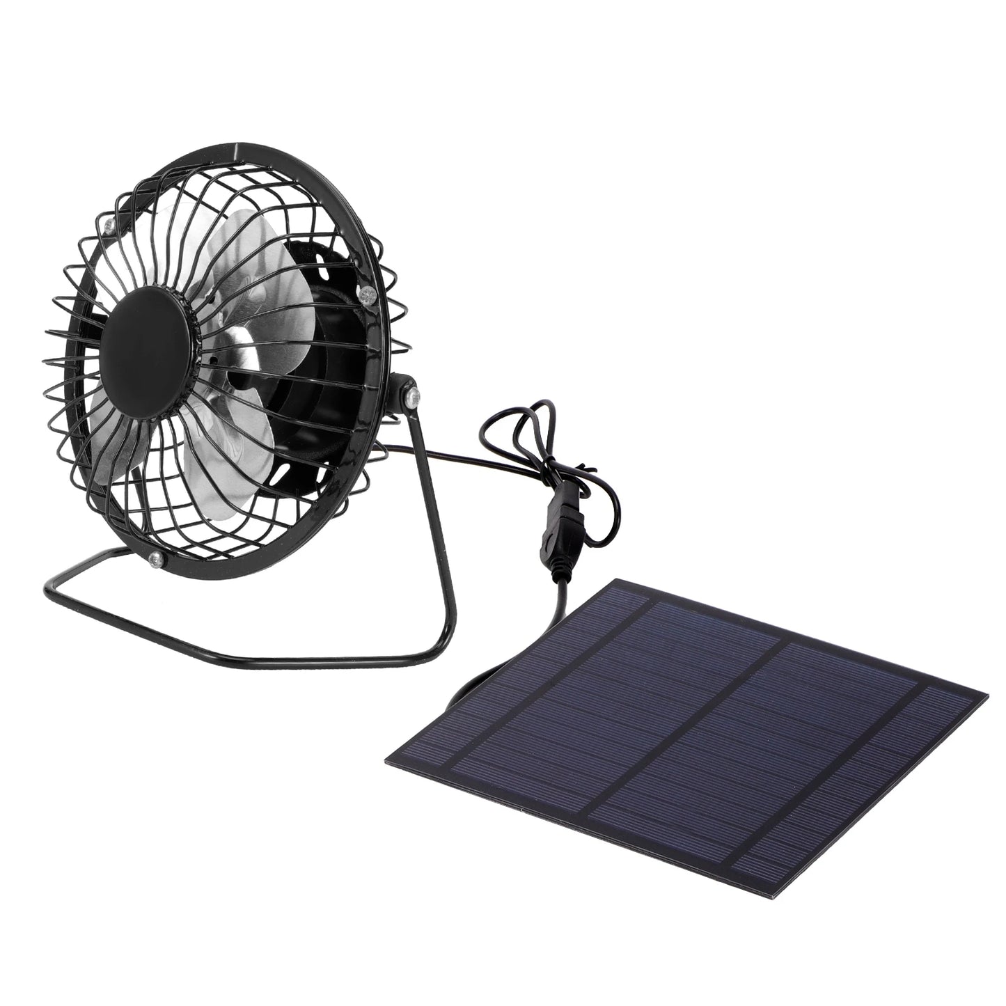 Iron Portable Fan 5W Mini Solar Panel with Portable Cooling Fan Photovoltaic Solar Panel Set for Greenhouse