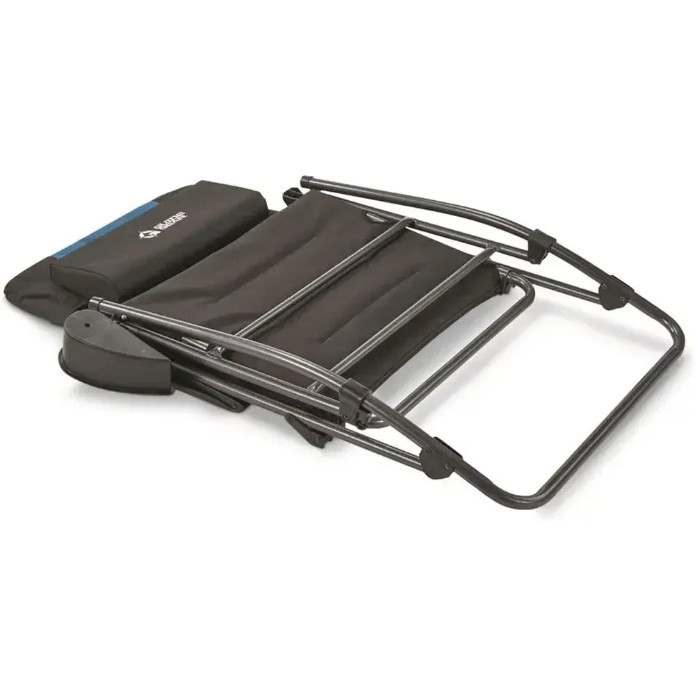 Heavy-Duty Portable Outdoor Rocking Chair, 500 lbs Capacity, Blue/Black