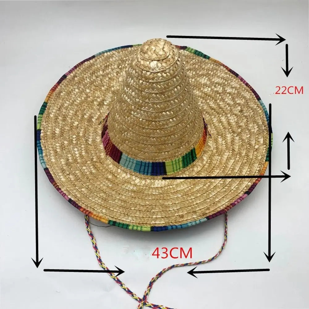 Unisex Mexican Beach Hat Sunscreen 14cm/22cm/35cm/43cm Sunscreen Hat Children's Performance Flavors Halloween Hat