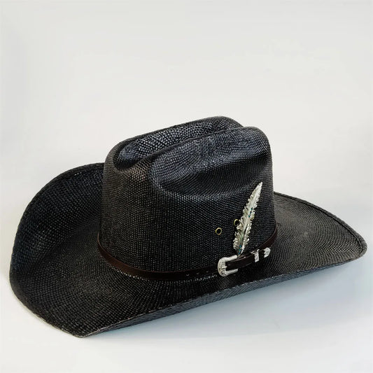 White Straw Cowboy Hat Summer Sun Protection Men Woman Summer Hat Casual Outdoor Sunshade Beach Straw Hat Fashion Cowboy chapéu