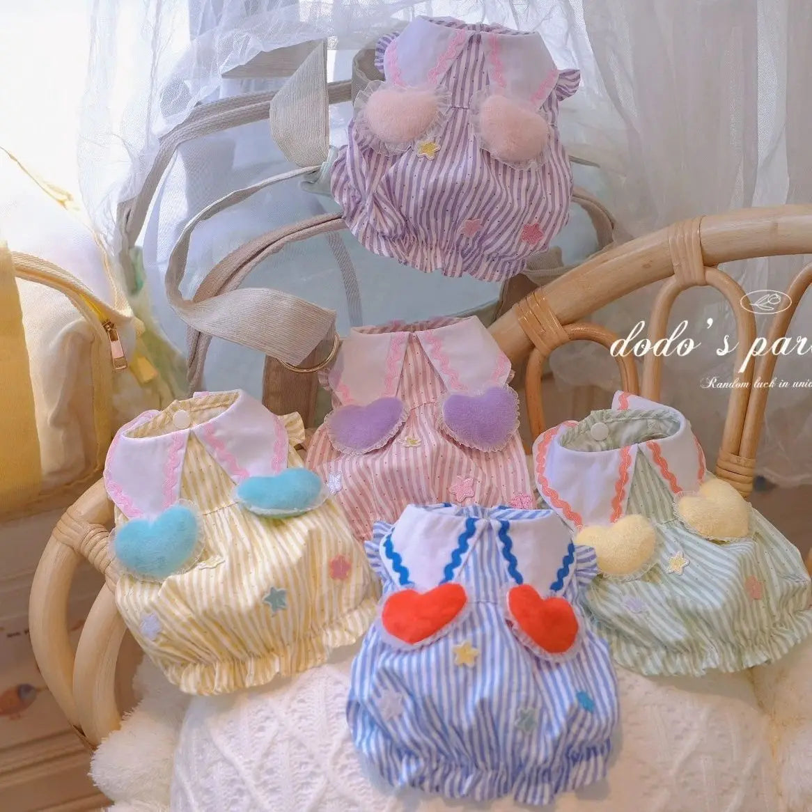 Summer Princess Striped Bubble Dress For Small Dogs And Cats