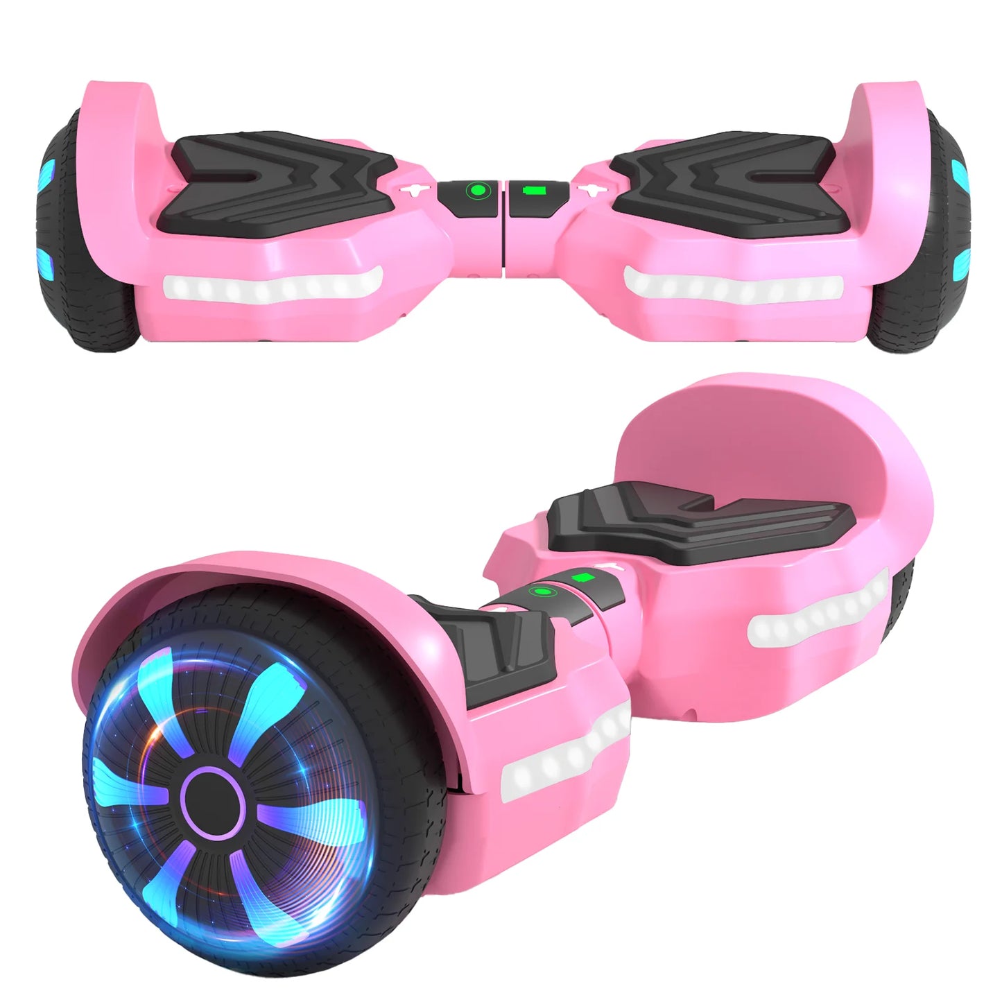 SIMATE Electric Scooter 6.5 inch All Terrain Off Road Hoverboard with Bluetooth Speakers and LED Lights, UL2272 Certified Self Balancing Scooter