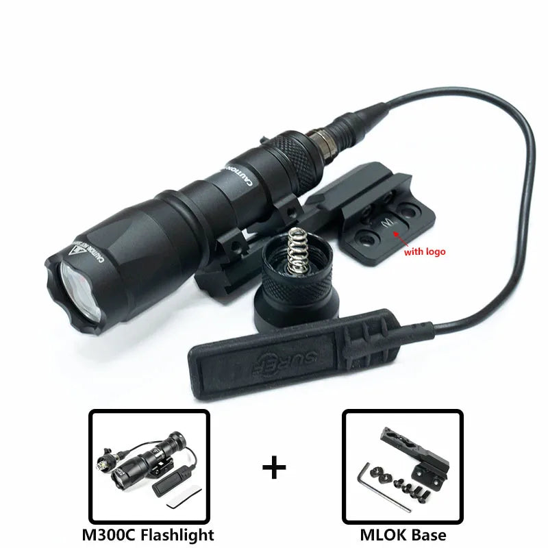 Tactical M300 M60 LED Flashlight for Airsoft with MLOK Mount