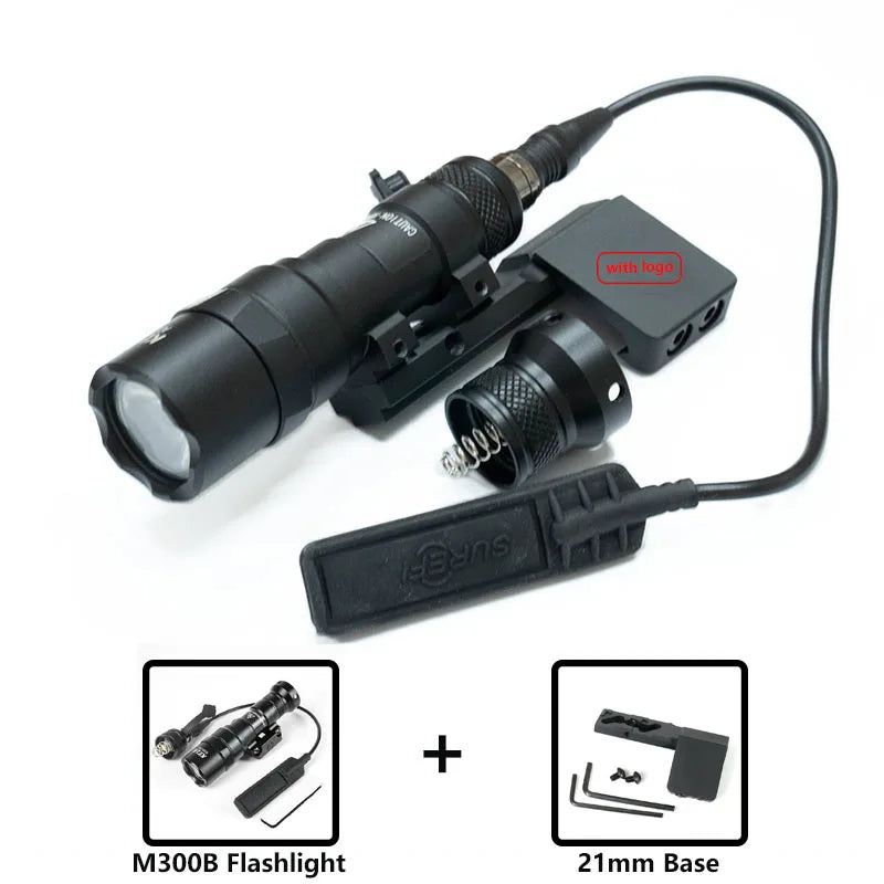 Tactical M300 M60 LED Flashlight for Airsoft with MLOK Mount