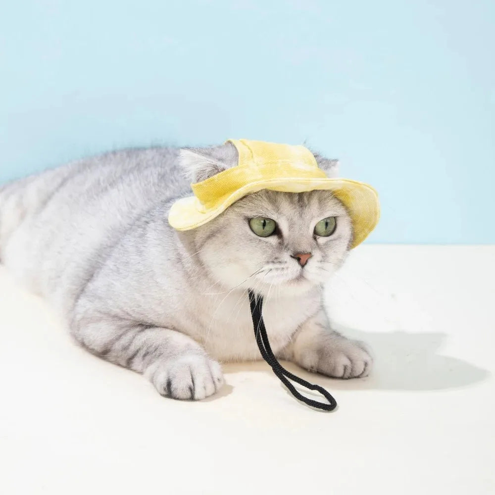 Pets With Ear Holes Adjustable Baseball For Medium Small Dogs Summer Dye Cats Sun Cap Outdoor Hat Pet Supplies