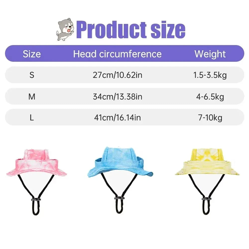 Pets With Ear Holes Adjustable Baseball For Medium Small Dogs Summer Dye Cats Sun Cap Outdoor Hat Pet Supplies