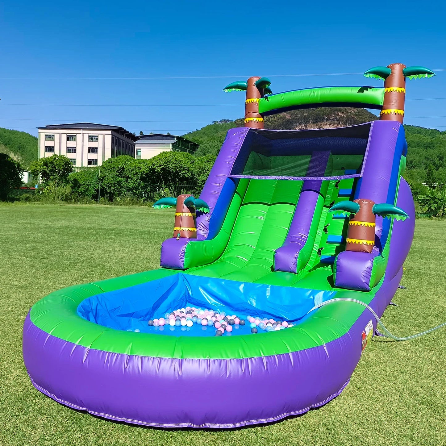 King Inflatable Water Slide Bounce House With 1100W Blower