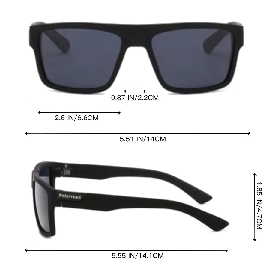 Fashion Square Frame Individual Punk Trendy Fashion Sunglasses Unisex, Suitable for Beach Vacation, Driving, Outdoor Sports, Cycling, Gifting, All Seasons, Without Battery