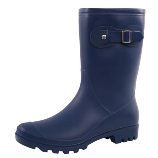Women Waterproof Mid Calf Rain Boots With Anti Slip Sole
