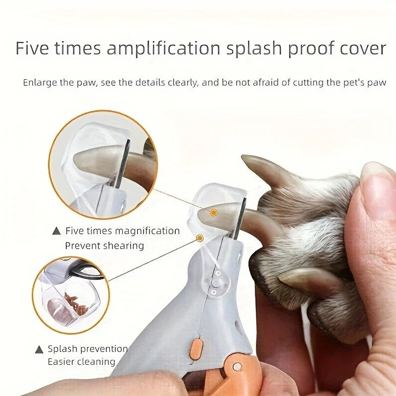 Professional Stainless Steel LED Pet Nail Clippers For Cats