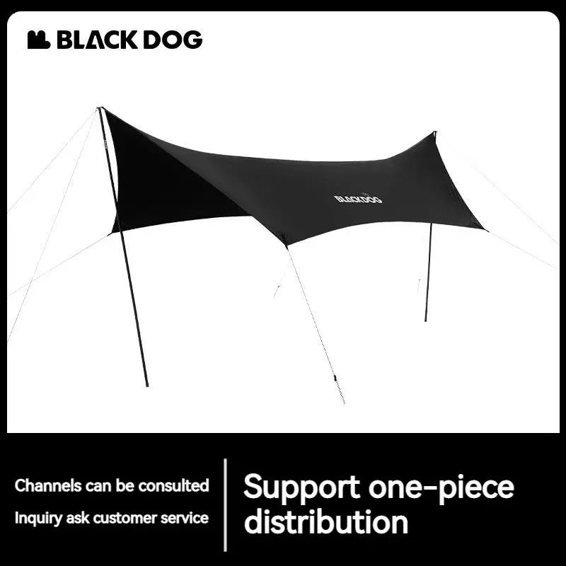 BLACKDOG Sun Shelter Ultralight Black Coating Tarp Waterproof Portable Large Awning Outdoor Picnic Travel Canopy Camping Gear