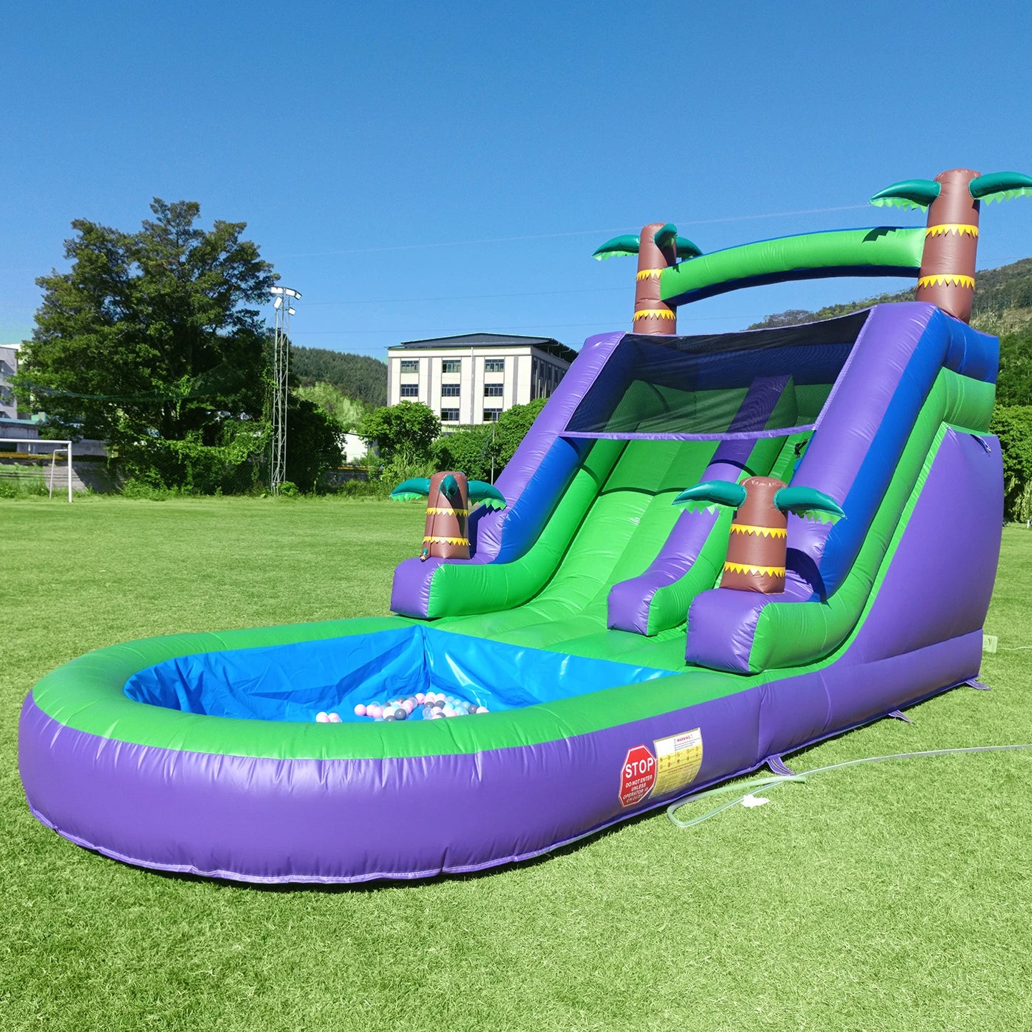 King Inflatable Water Slide Bounce House With 1100W Blower