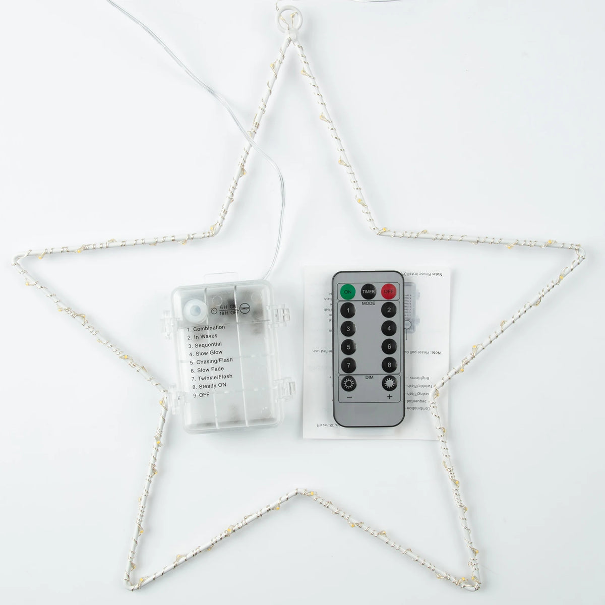 Led Star Window Lights With Remote Control For Holiday Decor