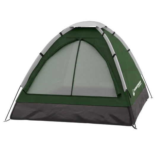 Outdoors 2 Person Camping Tent with Rain Fly and Carry Bag for Camp Festivals or Beach Green