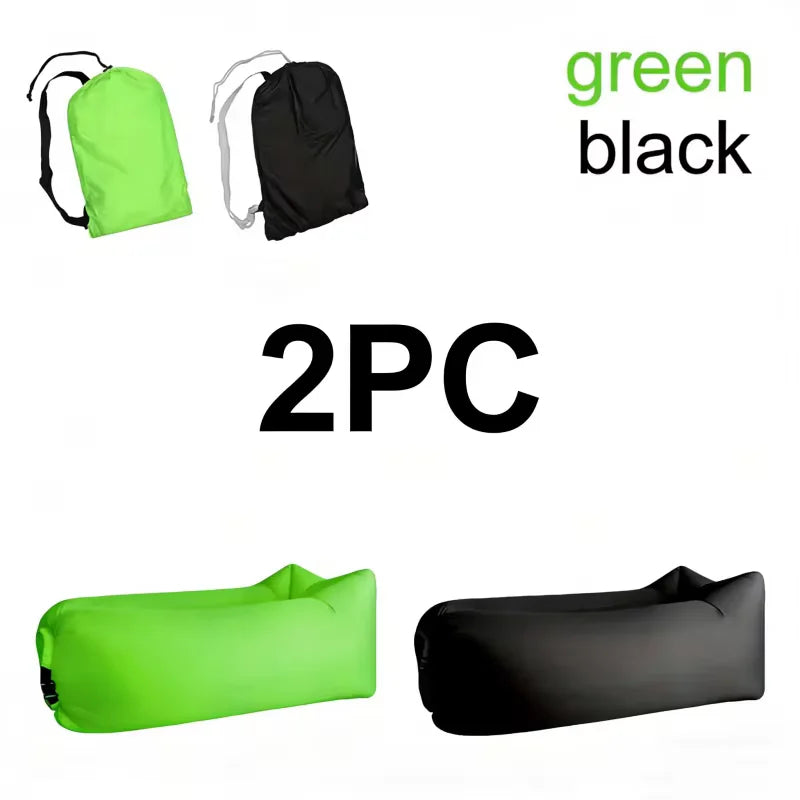 Inflatable Lounger Air Sofa Extra Thick Foldable Couch Outdoor Beach