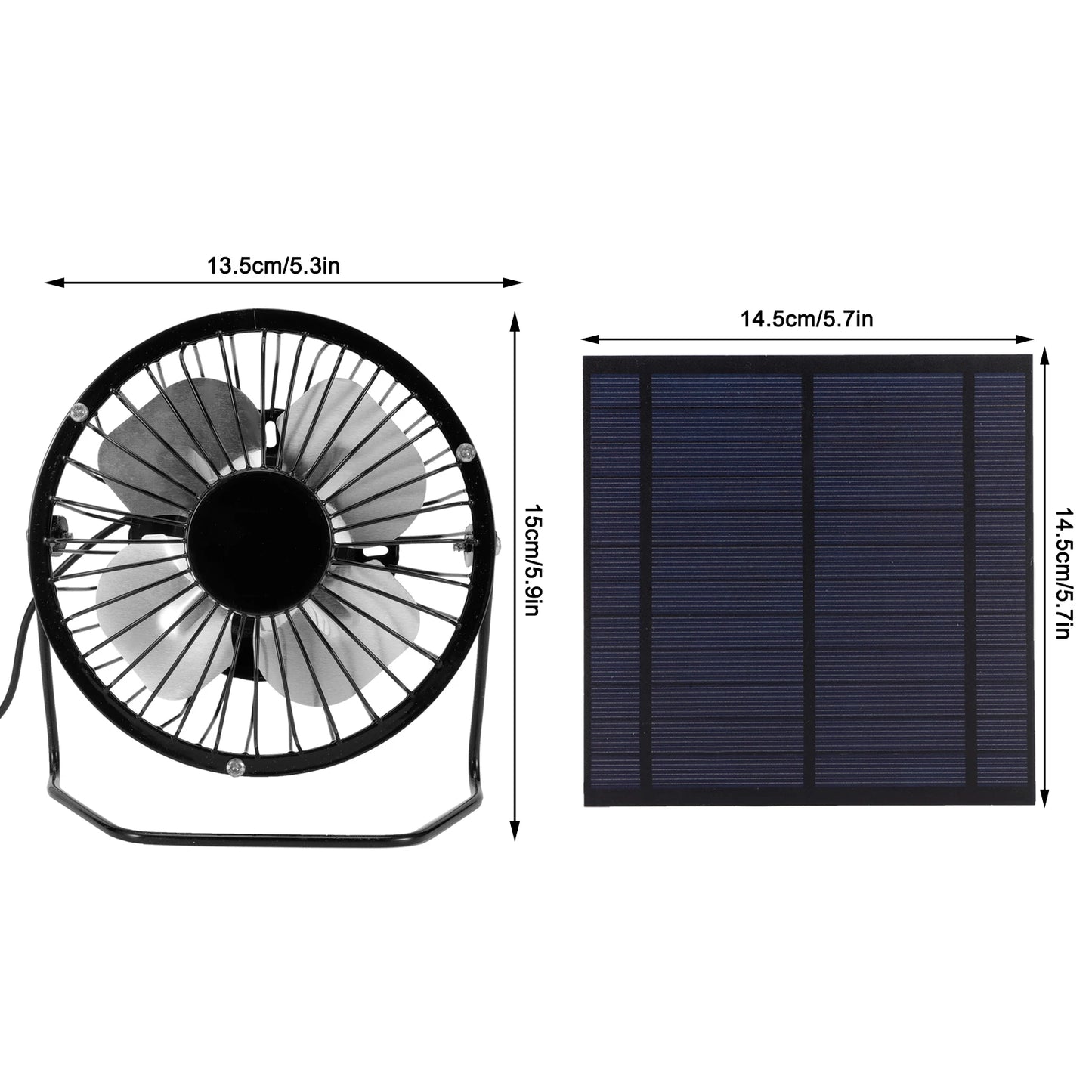 5W Mini Solar Panel with Portable Cooling Fan Photovoltaic Solar Panel Set for Greenhouse Solar  Panel Solar Panel Set