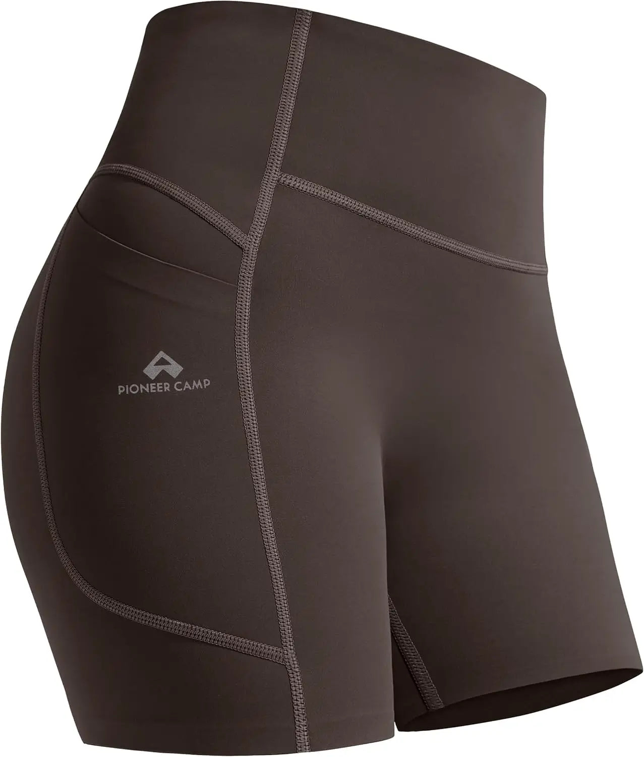 Pioneer Camp Seamless Womens Biker Shorts With Pocket Tummy Control
