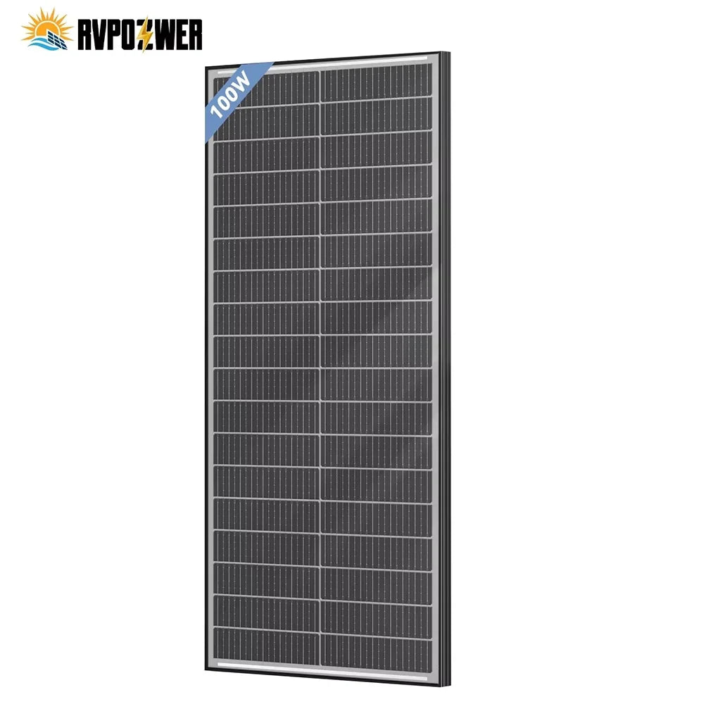 Rvpozwer 400W Bifacial Mono Solar Panel High Efficiency Off Grid