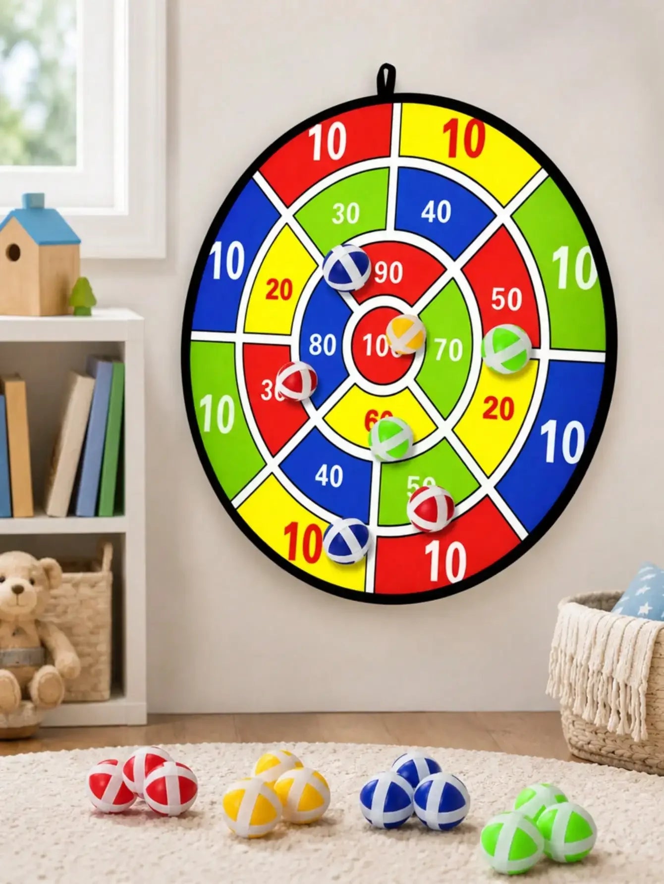 Sticky Ball Dart Board Set For Indoor Outdoor Family Play