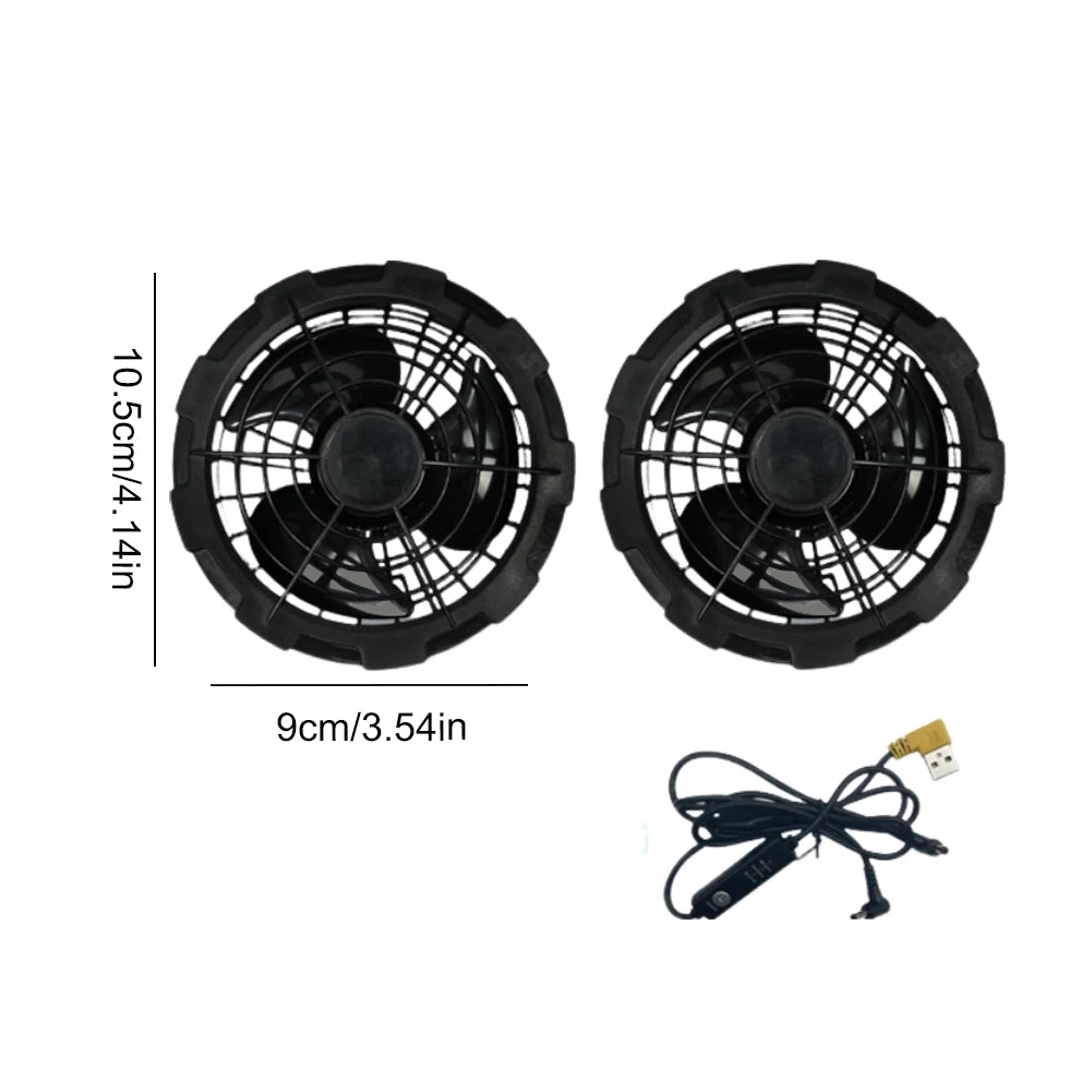 Wearable Cooling Vest With Air Fan For Summer Outdoor Activities