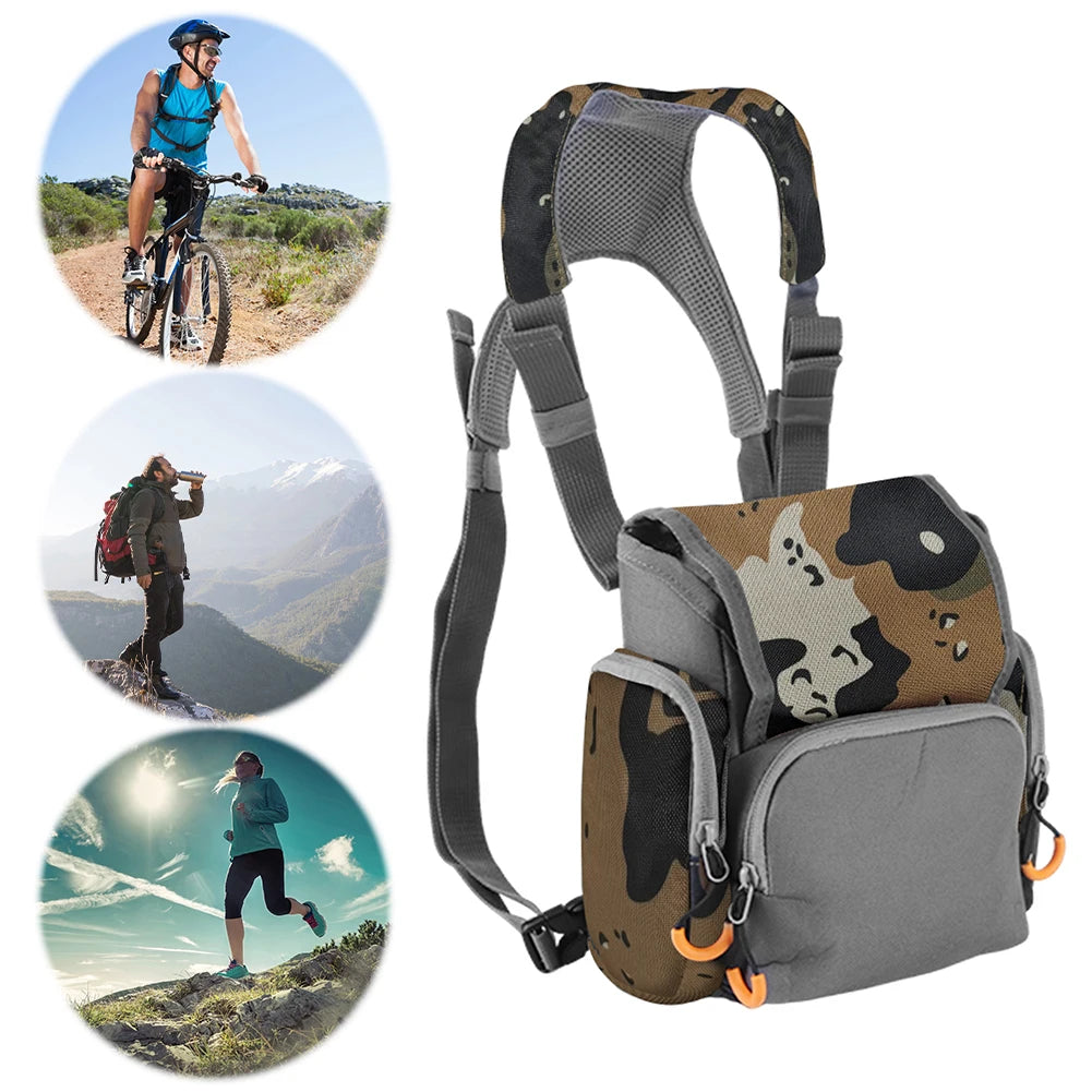 Binocular Harness Chest Pack With Rangefinder Pouch For Hunting