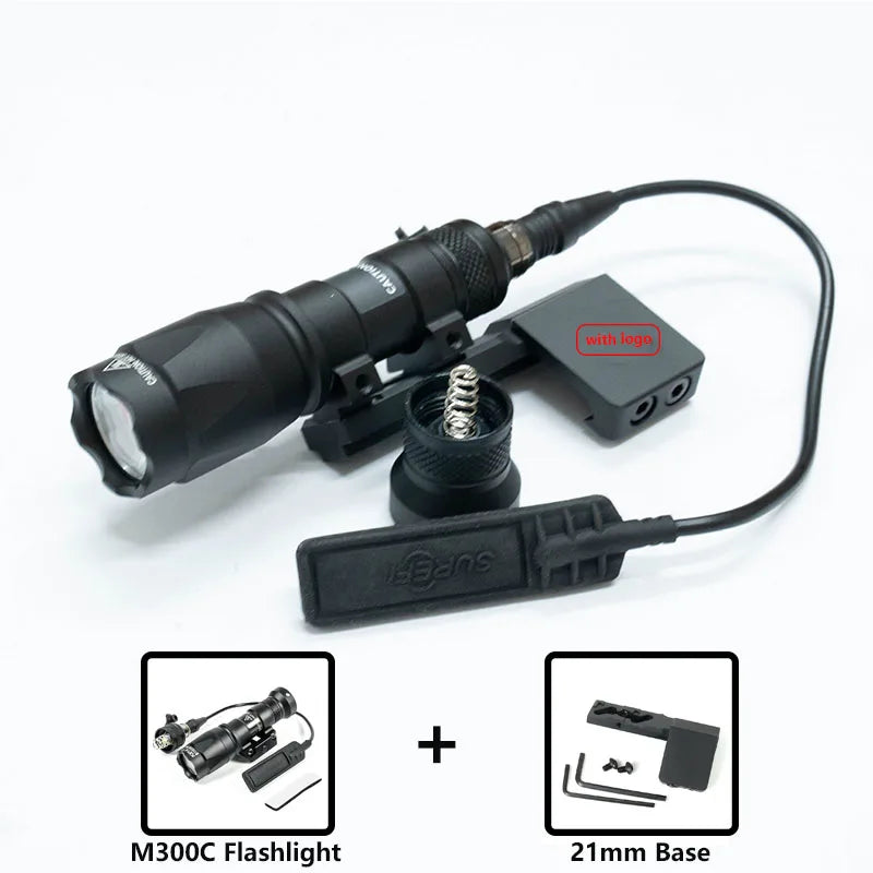 Tactical M300 M60 LED Flashlight for Airsoft with MLOK Mount