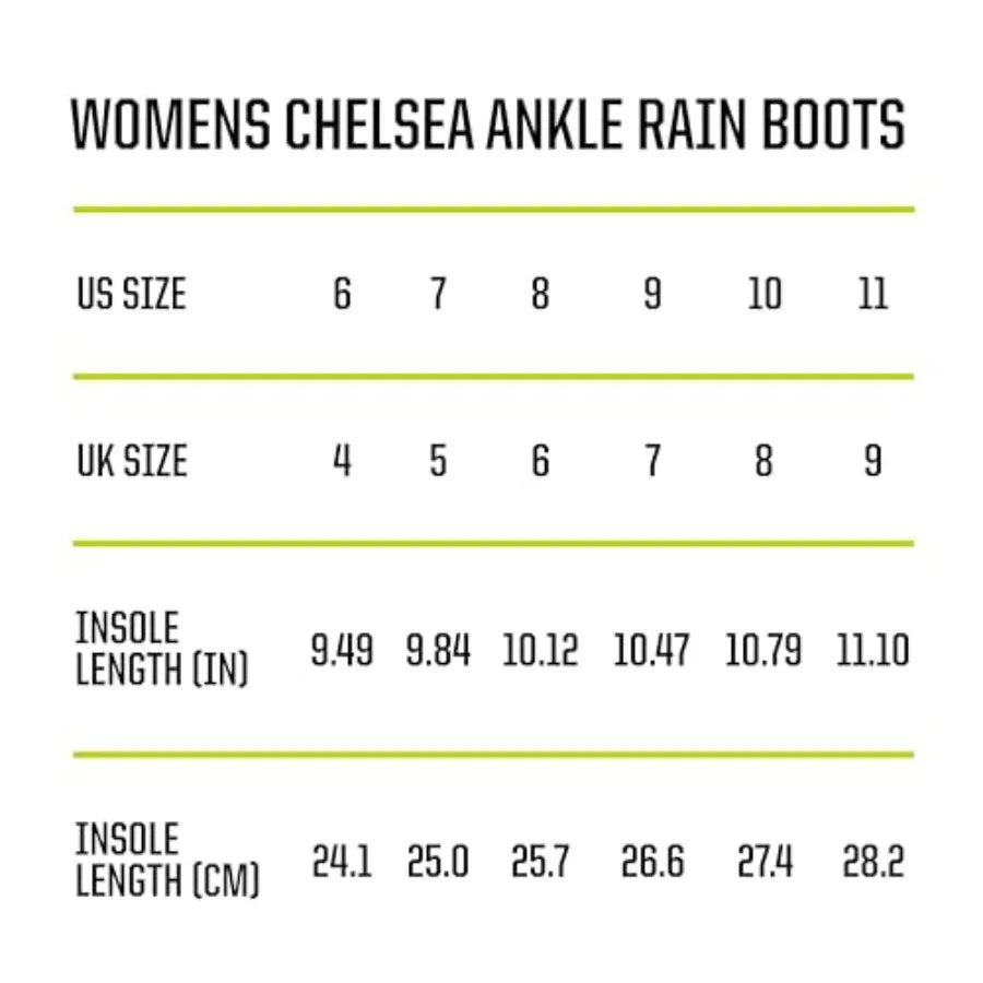 Women's Waterproof Chelsea Rain Boot With Elastic Gore Lug Outsole