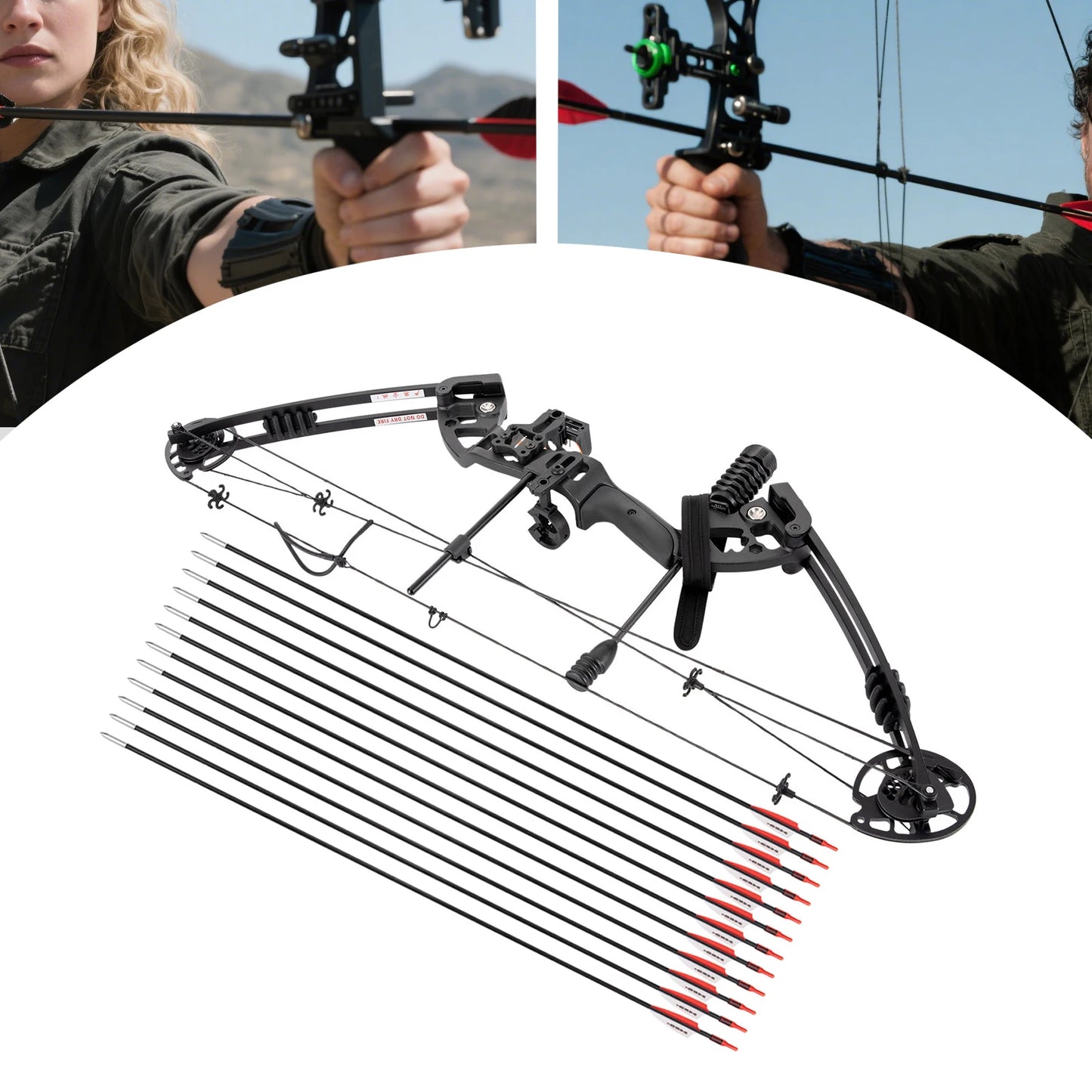 Right Hand Compound Archery Bow and Arrow Set for Hunting