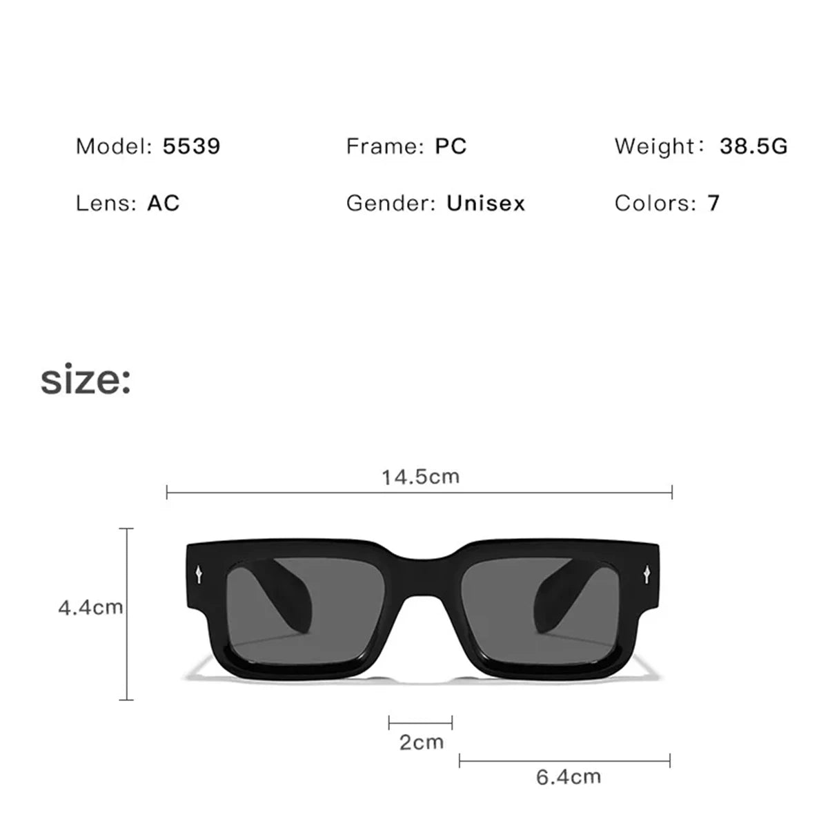 1Pc/2Pcs Men's Fashion Square Frame Black & Gray Combination Glasses Simple Casual Decorative Glasses for Beach Parties, Driving