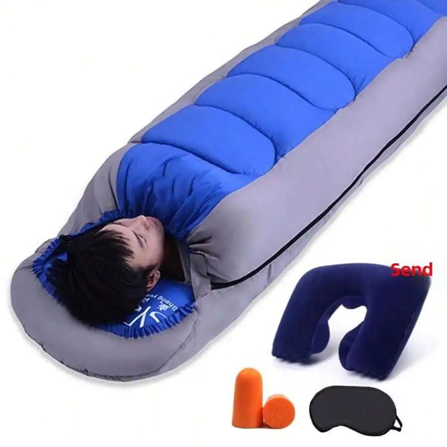 Sleeping Bags For Adults Camping (450GSM) - Temp Range (5F–32F) Portable Waterproof Compression Sack- Camping Sleeping Bags For