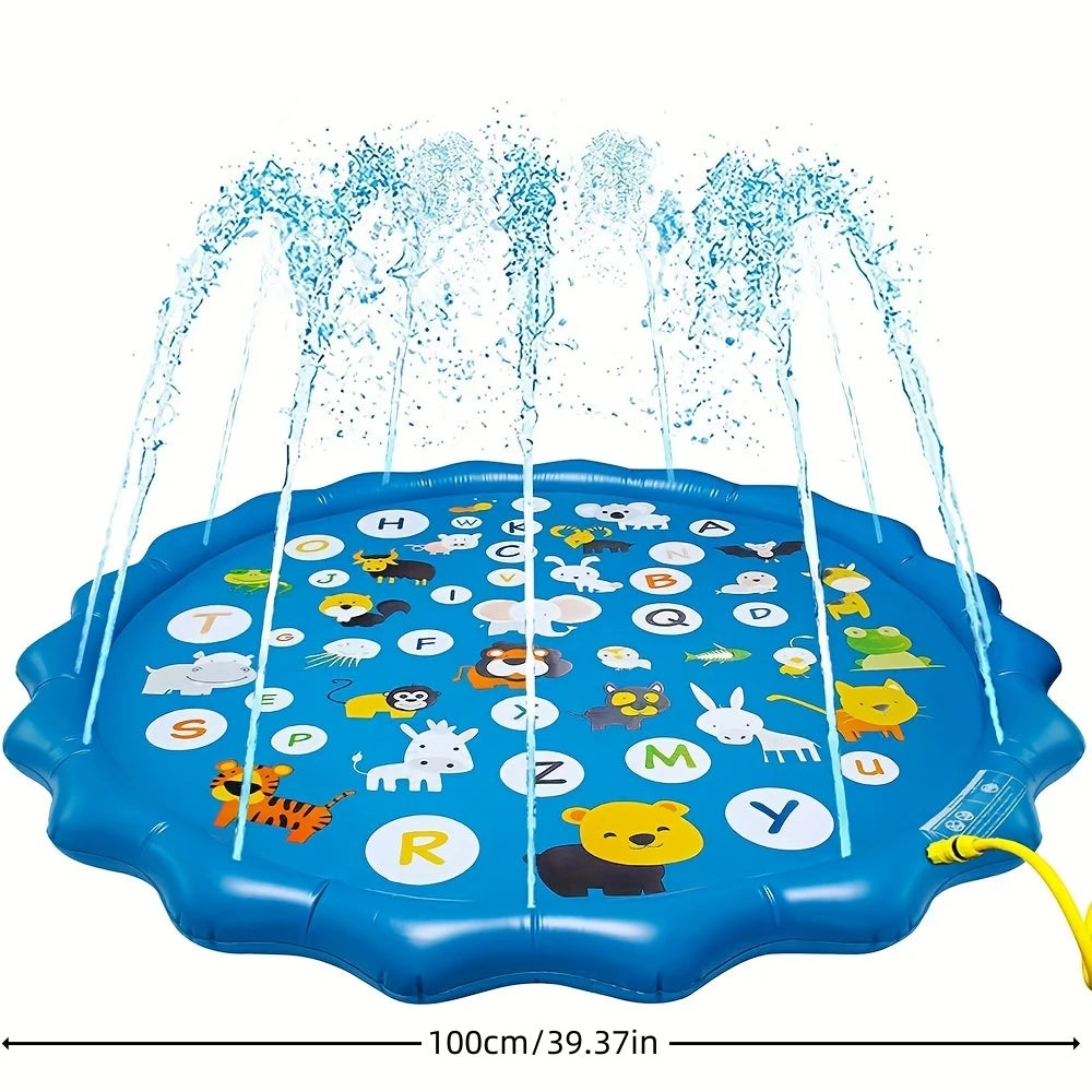 Alphabet Animal Splash Pad With Spray Toys For Backyard Fun