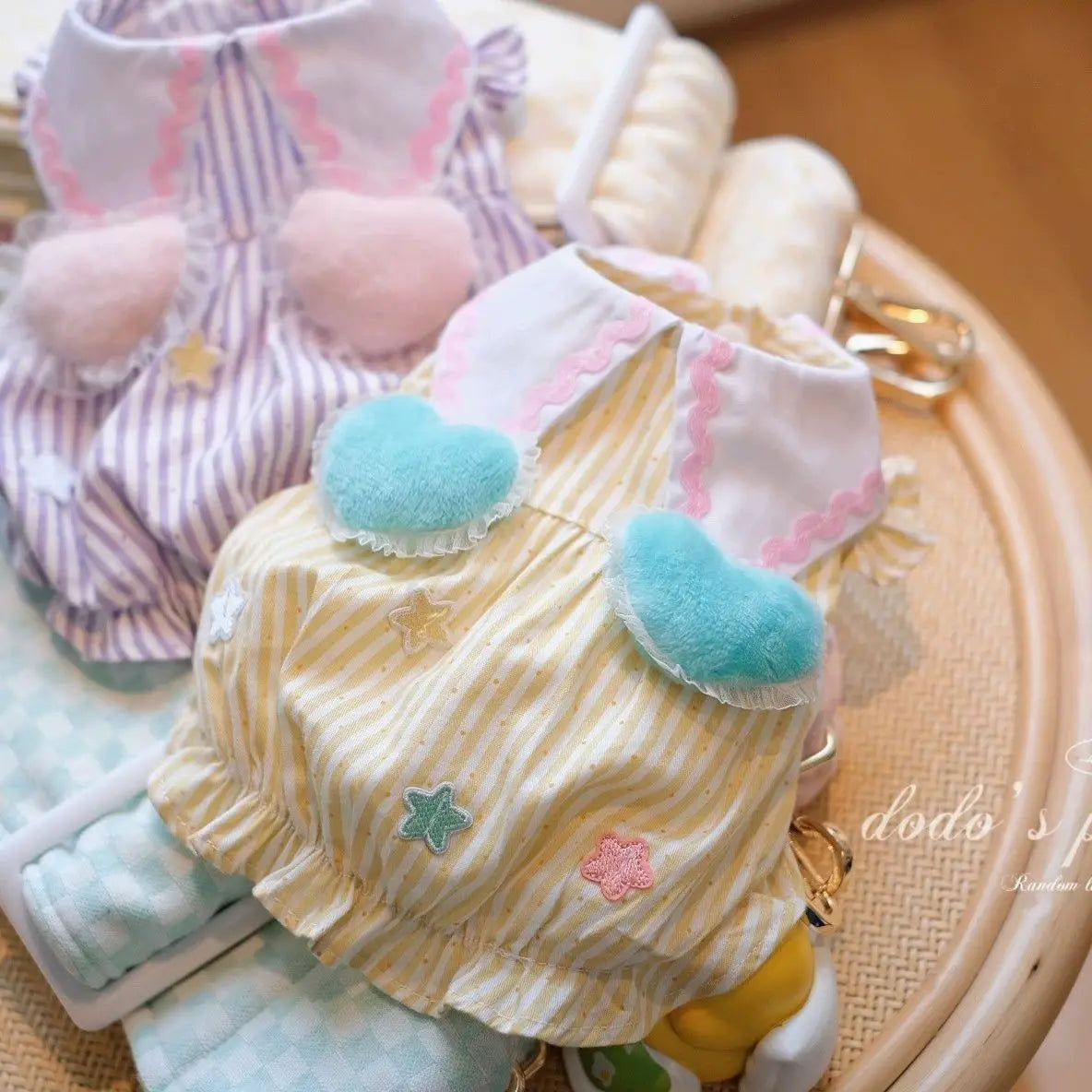 Summer Princess Striped Bubble Dress For Small Dogs And Cats