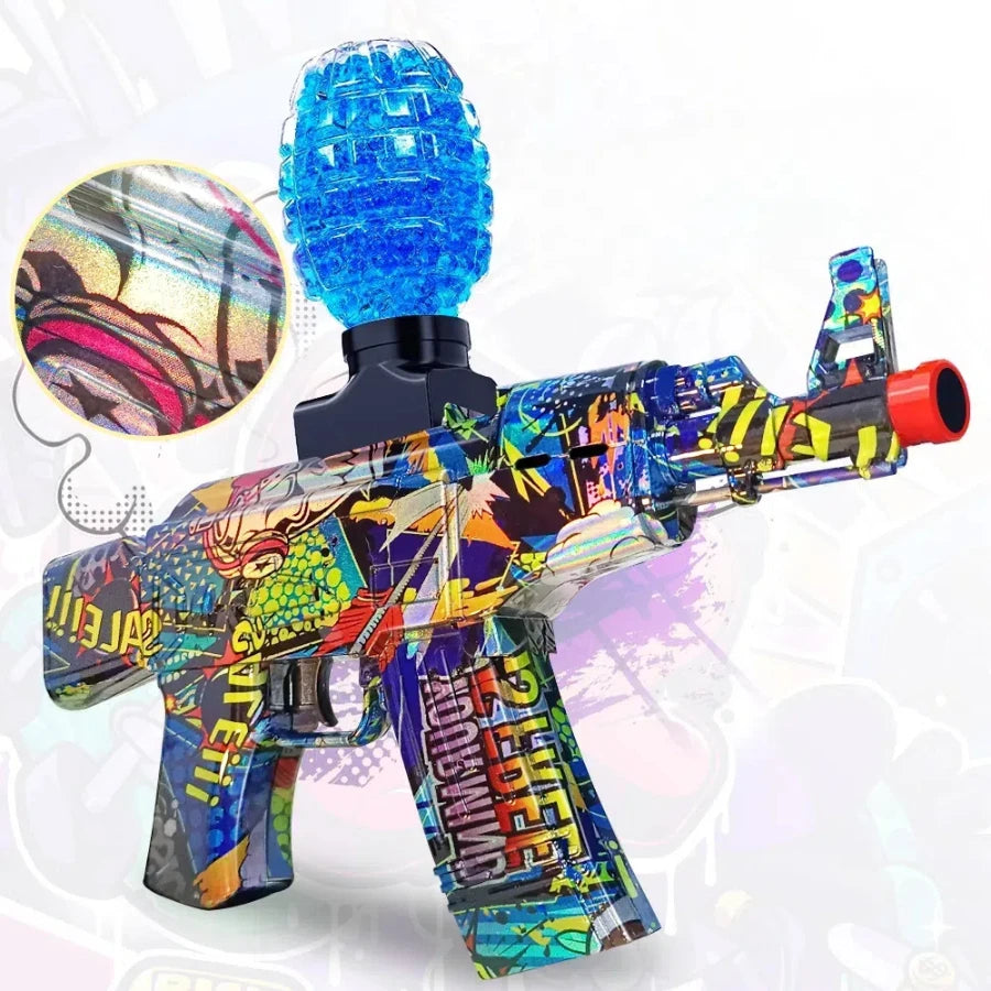 Electric Gel Ball Blaster Pistol Toy With Glasses Outdoor Play