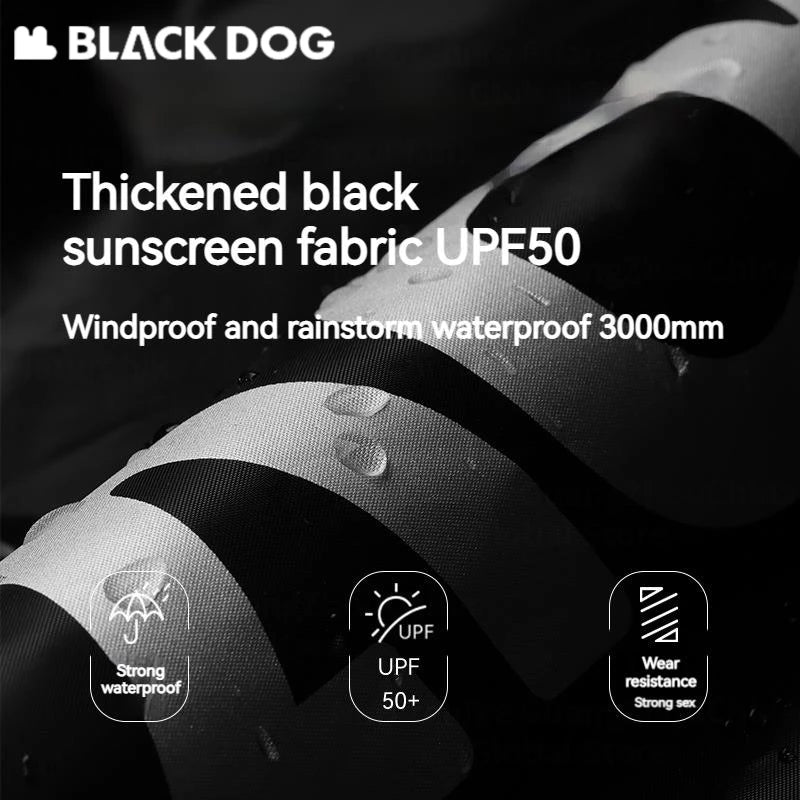 BLACKDOG Sun Shelter Ultralight Black Coating Tarp Waterproof Portable Large Awning Outdoor Picnic Travel Canopy Camping Gear