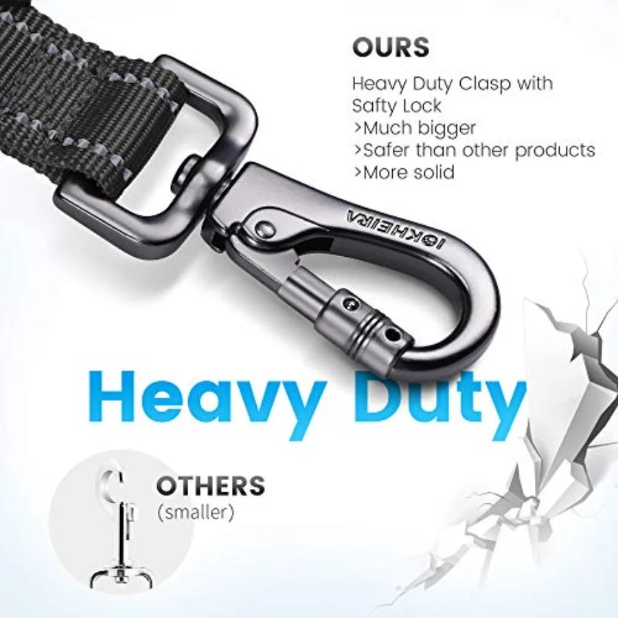 6Ft/4Ft Dog Leash Rope for Large Dogs, Heavy Duty with Comfortable Padded Handle and Highly Reflective Threads, 4-in-1 Multifun
