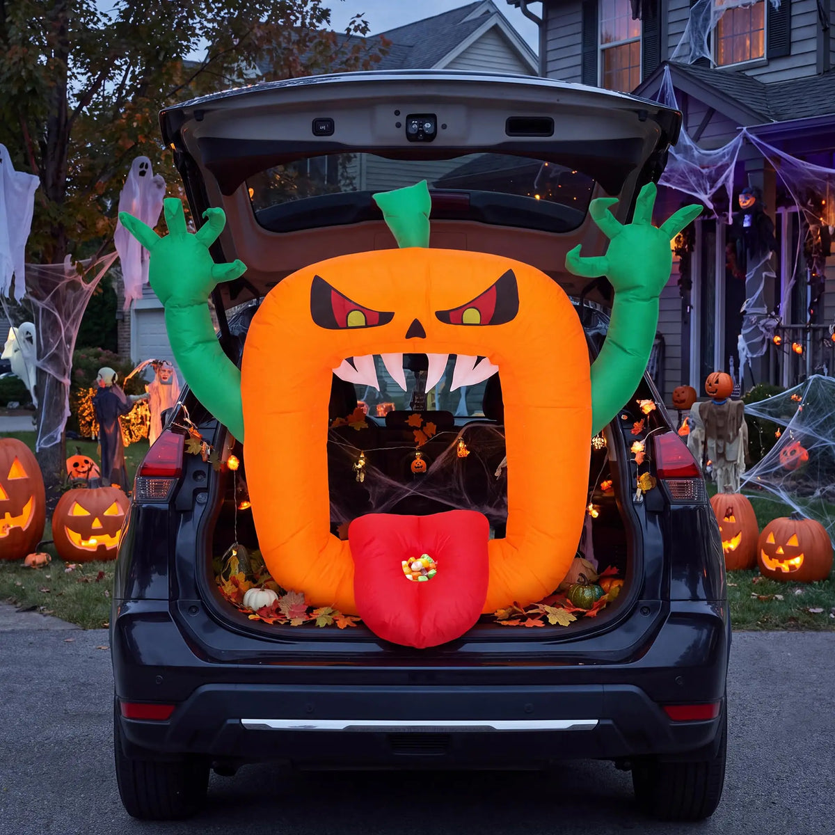 Gaomon Halloween Inflatable Pumpkin With LED Lights Outdoor Yard Decoration