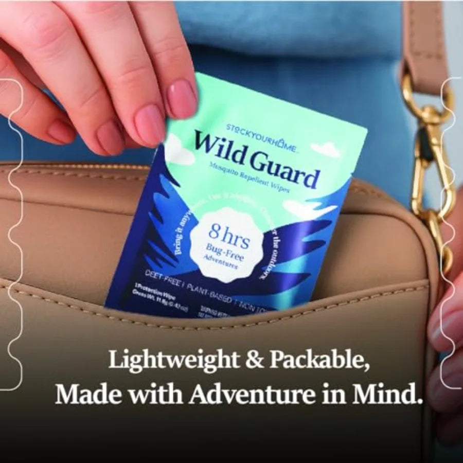 Wild Guard Mosquito Repellent Wipes Deet Free For Travel Use