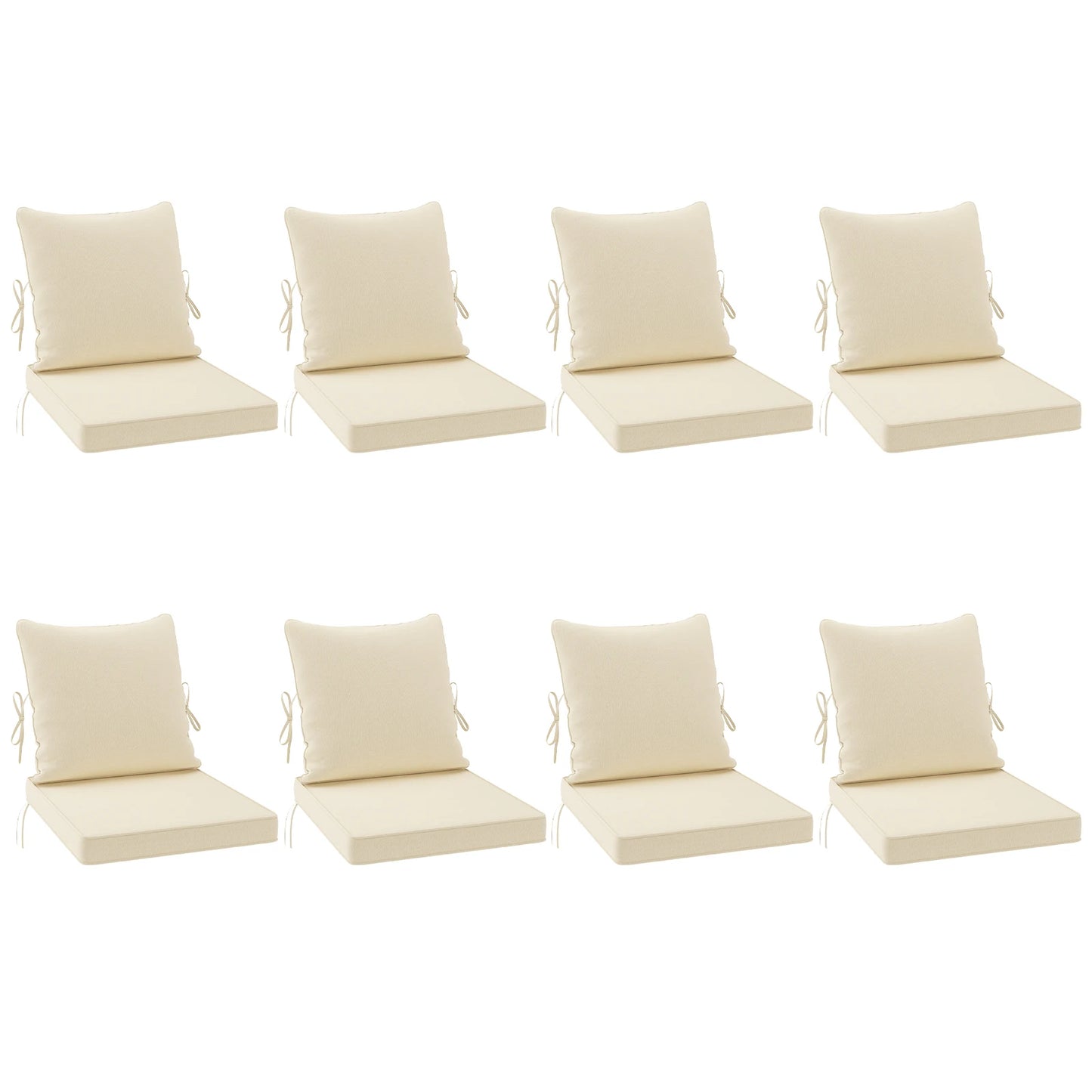 FARINI Outdoor Chair Cushions Set Of 2 With Removable Covers For Patio Furniture