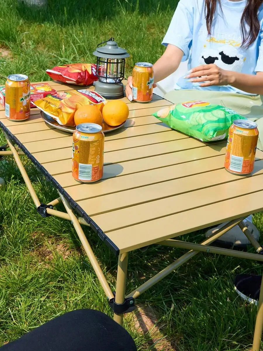 Portable Aluminum Folding Table With Storage Bag For Camping
