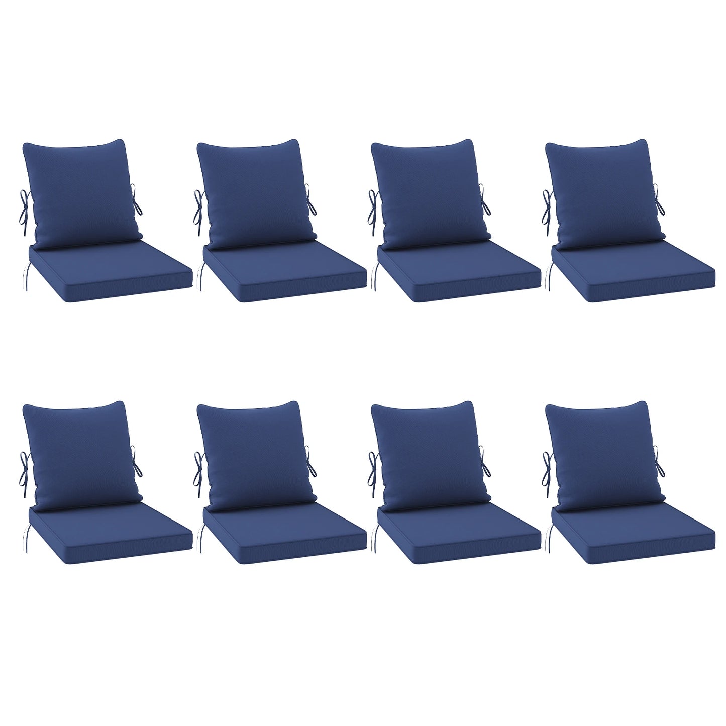FARINI Outdoor Chair Cushions Set Of 2 With Removable Covers For Patio Furniture