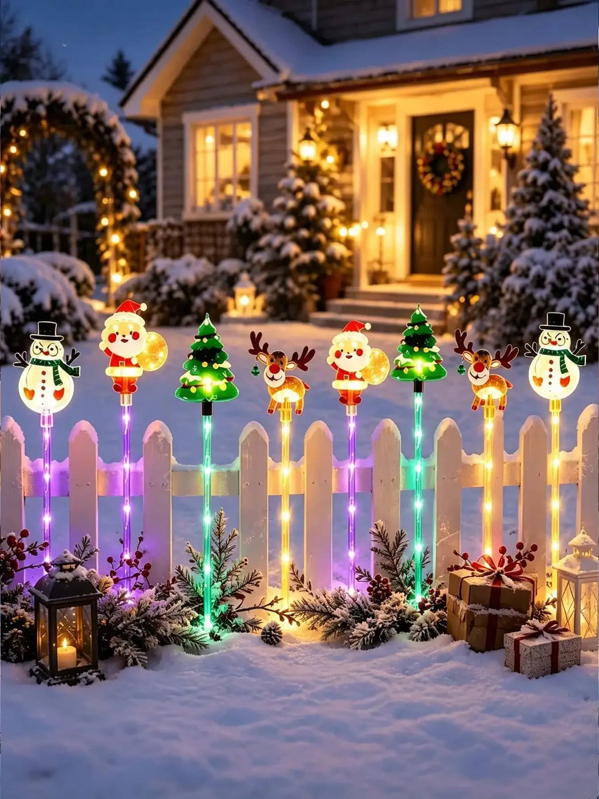Solar Powered Outdoor Christmas Garden Lights With 8 Modes