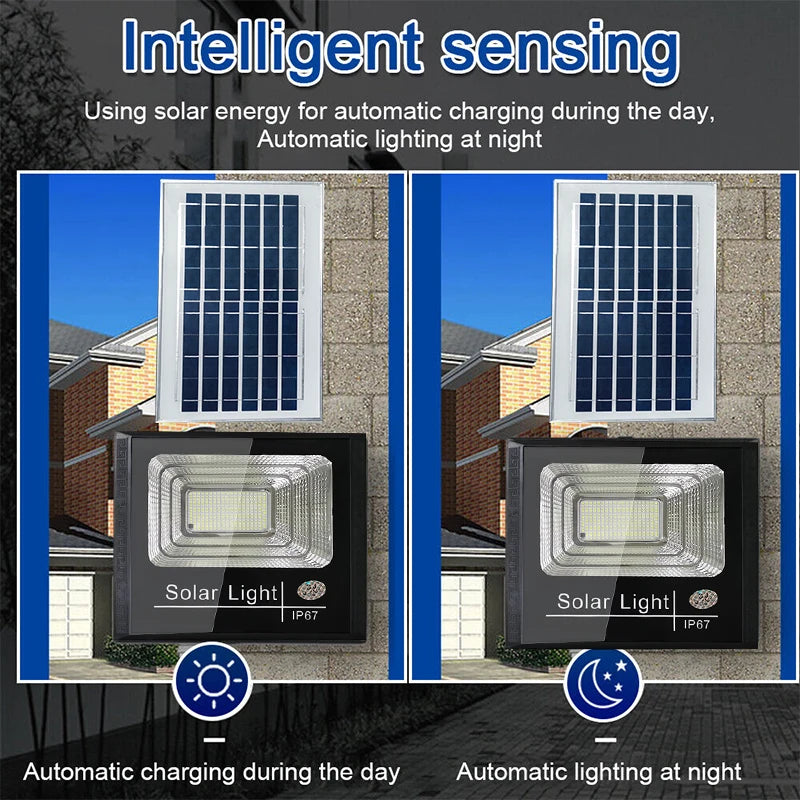 400W Led Solar Flood Light High Bright Solar Light Waterproof Outdoor Garden Security Lamp with Aluminum Solar Panel For Garden