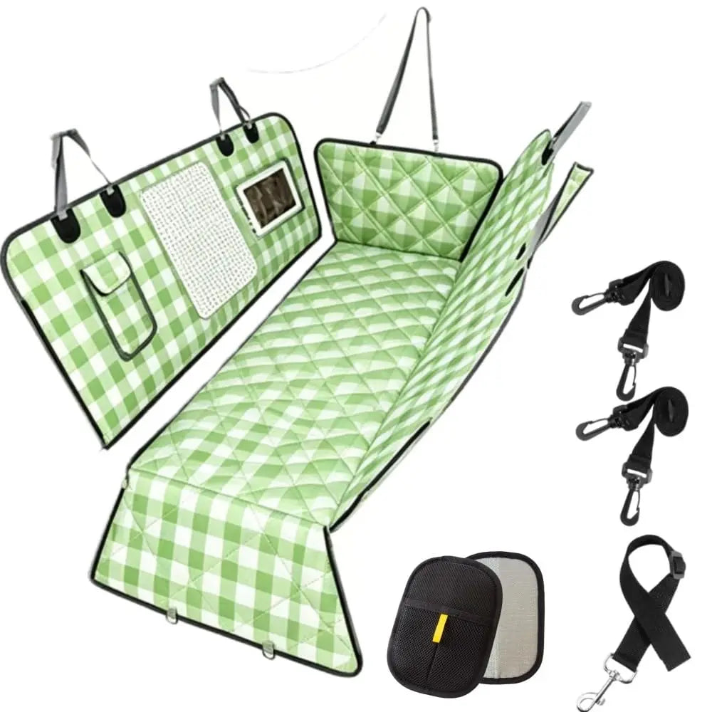 Dog For Pets Waterproof Cover Back Hammock With Seat Belt Storage Pockets Pet Grooming Gloves