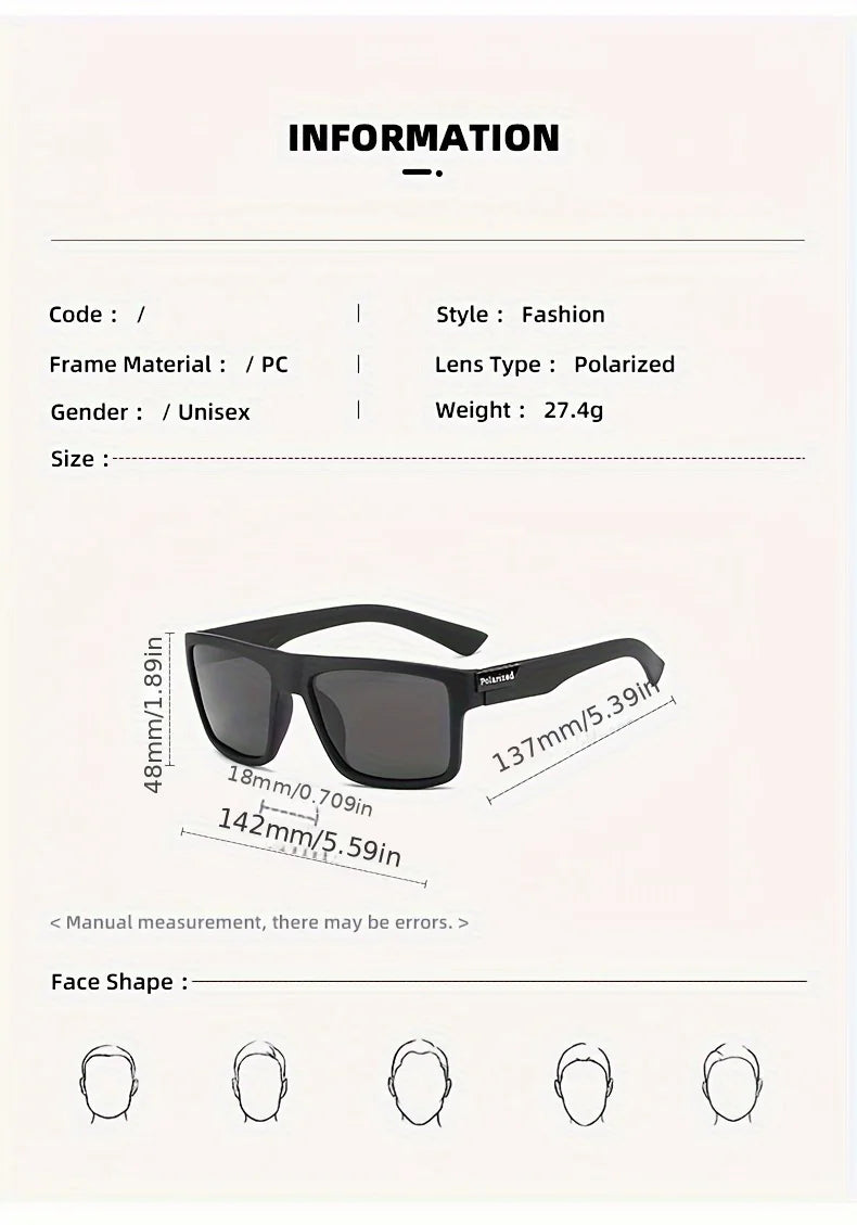 Polarized Glasses for Men And Women, Fashion Glasses, TAC Lens Vintage Style