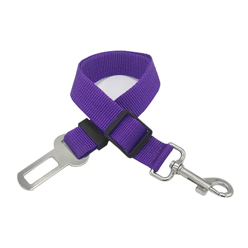 New Dog Car Belt Cat Car Seat Belt Pet Seat Vehicle Dog Harness Lead Clip Safety Lever Traction Dog Collars GXQ05