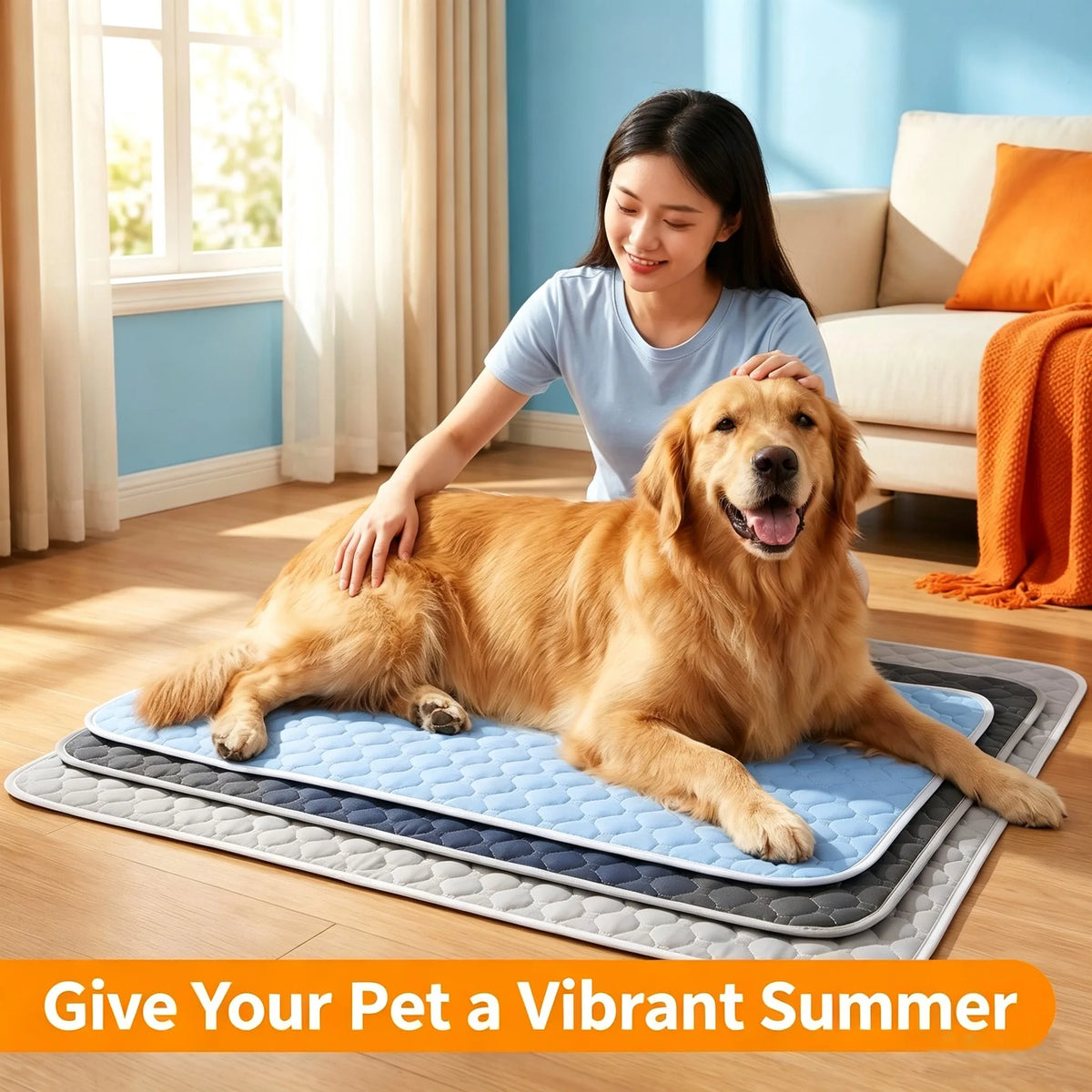 Dog Pee Reusable Pad Blanket Summer Cool Washable Puppy Training Absorbent Diaper Bed Urine Mat Car Seat Cover Pet Supplies