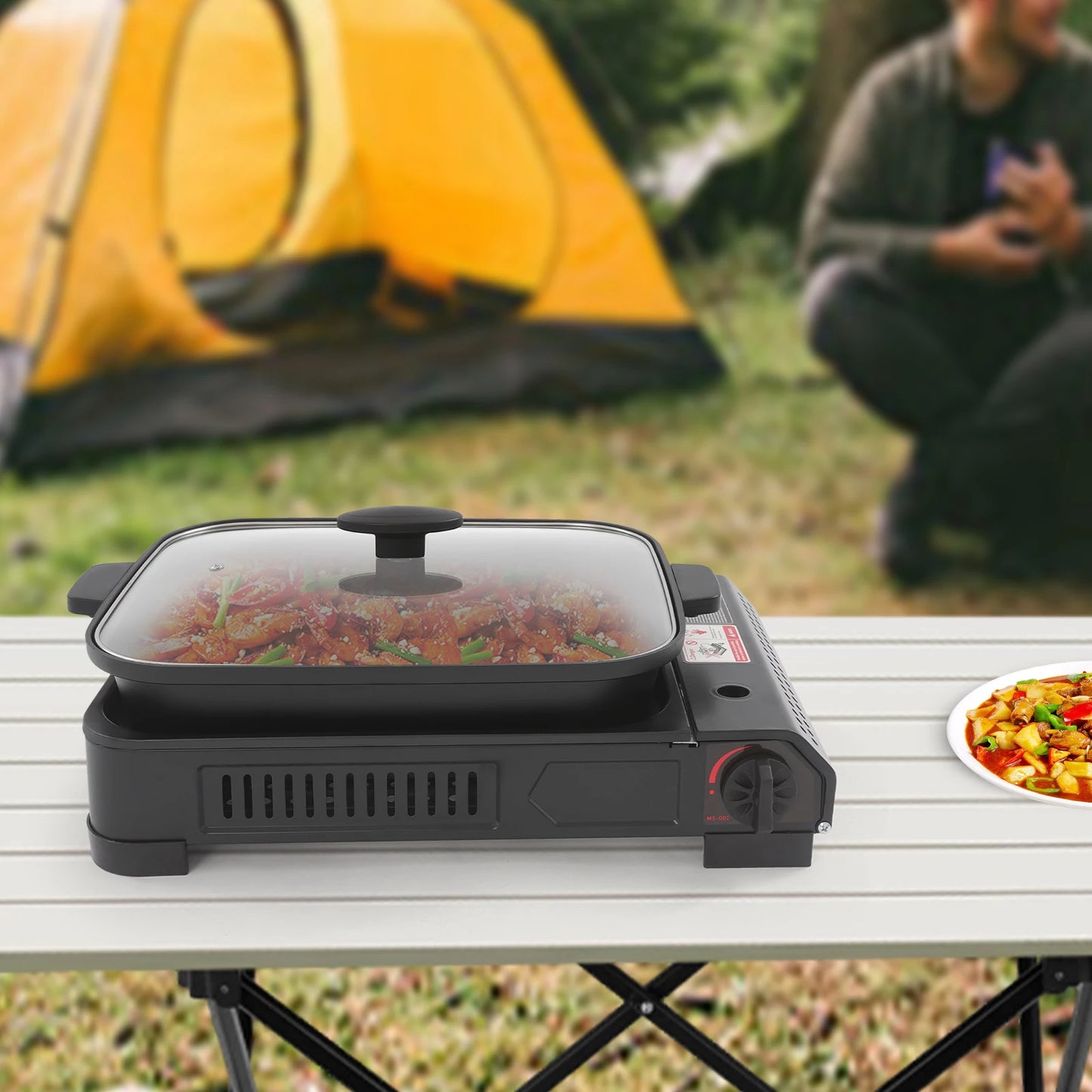 Portable Butane Gas Grill Stove For Outdoor Camping Cooking
