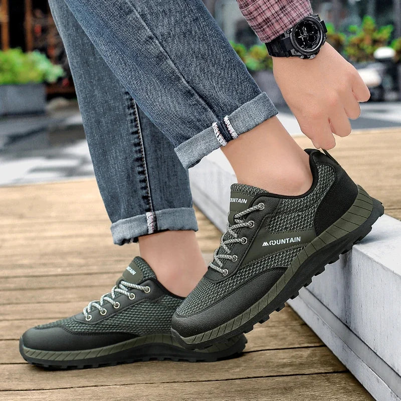 Wide Toe Hiking Shoes For Men Women Comfy Platform Men's Trekking Sneakers Outdoor Non-slip Sports Shoes Women's Walking Shoes