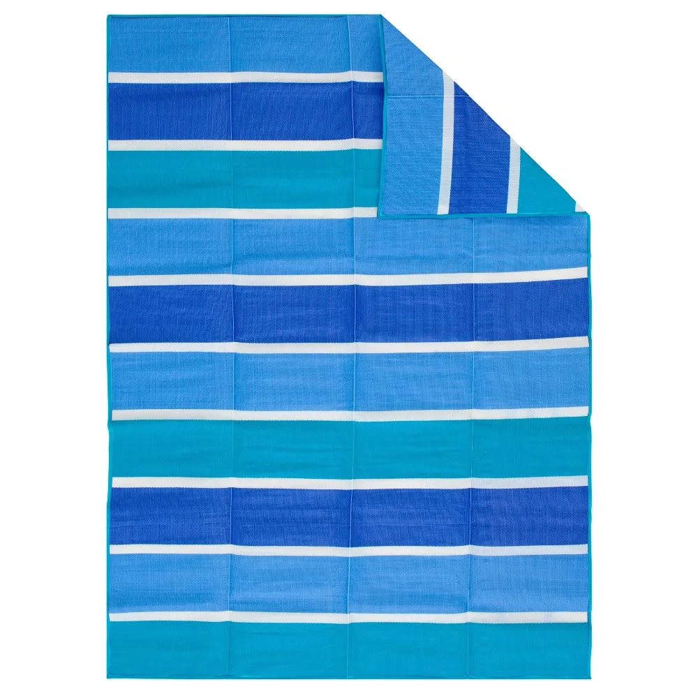 Aqua Blue Waterproof Sand Proof Beach Mat 70x50 Inch Lightweight Portable Outdoor Picnic Blanket for Travel Camping